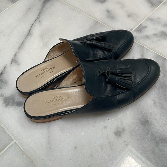 Ann Mashburn Leather Tassel Mules - Picture 3 of 6